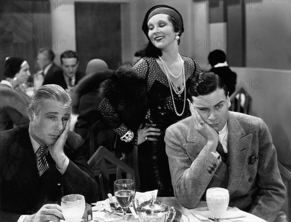 Richard 'Skeets' Gallagher, Judith Wood, Norman Foster, on-set of the Film, "It Pays to Advertise", 1931