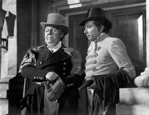 Charles Laughton and Robert Newton, on-set of the Film, "Jamaica Inn", 1939