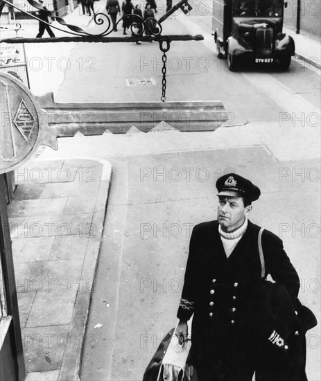 William Holden, on-set of the Film, "The Key", 1958