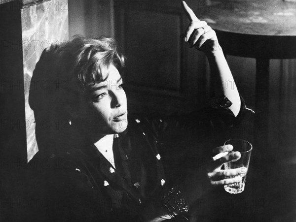 Simone Signoret, on-set of the Film, "Naked Autumn" (aka Les Mauvais Coups), 1961