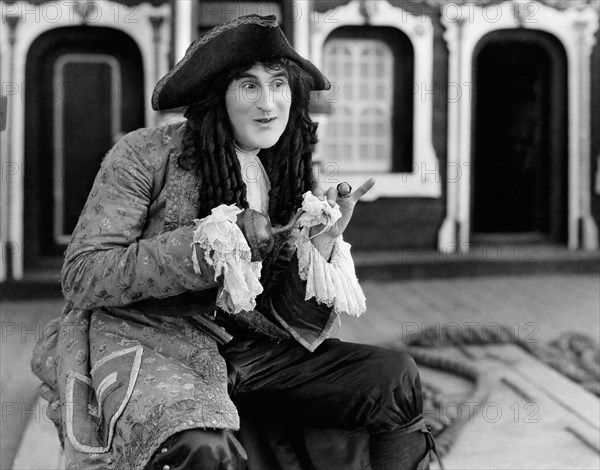 Ernest Torrence, on-set of the Silent Film, "Peter Pan", 1924