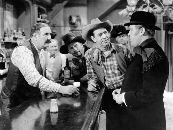 Dell Handerson (Left), Charles Laughton (Right), on-set of the Film, "Ruggles of Red Gap", 1935