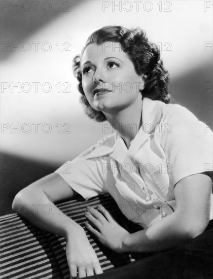 Janet Gaynor, on-set of the Film, "Small Town Girl", 1936