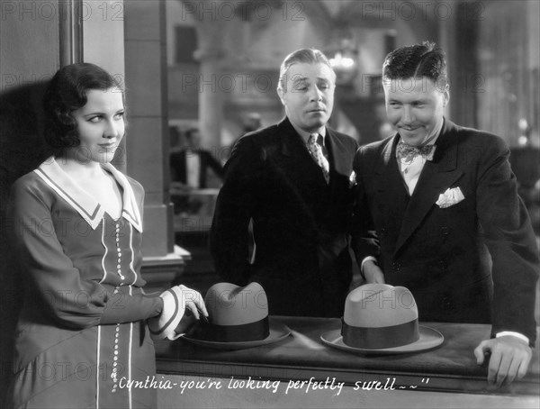 Mary Brian, Richard 'Skeets' Gallagher, Jack Oakie, on-set of the Film, "The Social Lion", 1930