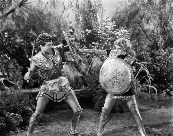 David Manners and Elissa Landi, Publicity Portrait, on-set of the Film, "The Warrior's Husband", 1933