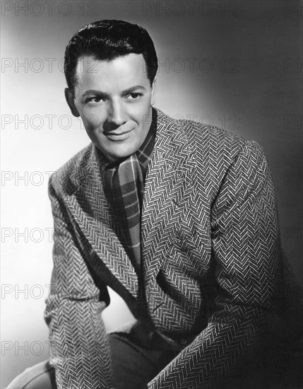 Cornel Wilde, Portrait, on-set of the Film, "Wintertime", 20th Century Fox, 1943