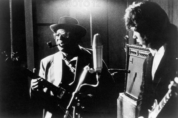 Musicians Albert King & Gary Moore during Performance, circa 1980's