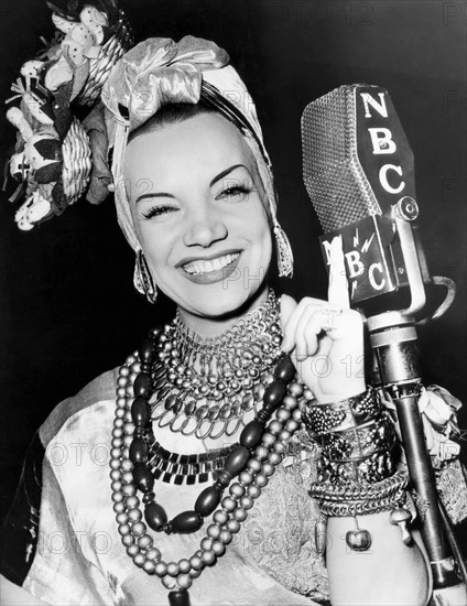 Carmen Miranda, Smiling, Portrait, NBC radio show, 1939