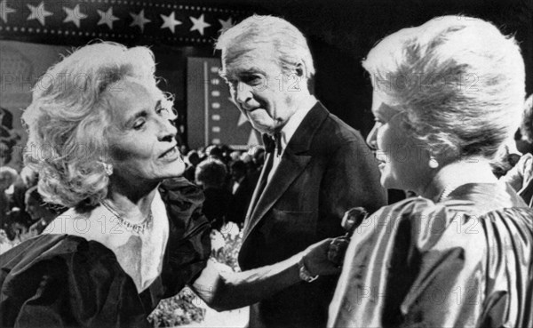 James Stewart, Wife, Gloria Stewart (left) and Princess Grace of Monaco, American Film Institute Gala Party, 1980