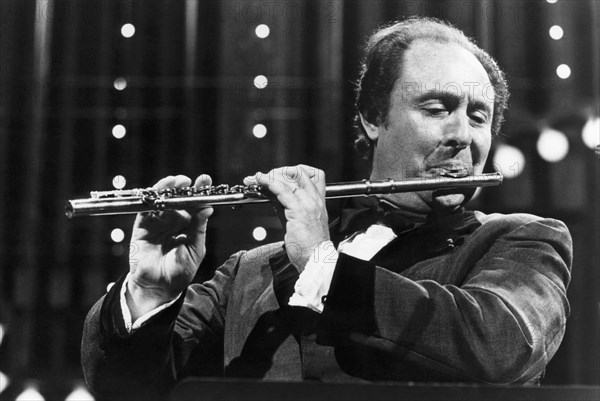 Jean-Pierre Rampal, French Flautist, Performing for Boston Pops Orchestra, 1977