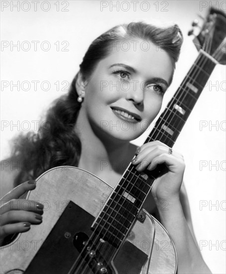 Mary Ford, American Singer and Guitarist, Portrait with Guitar, circa 1950's