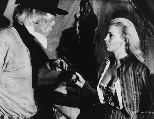 Lee Marvin, Lee Seberg, on-set of the Film, "Paint Your Wagon", 1969