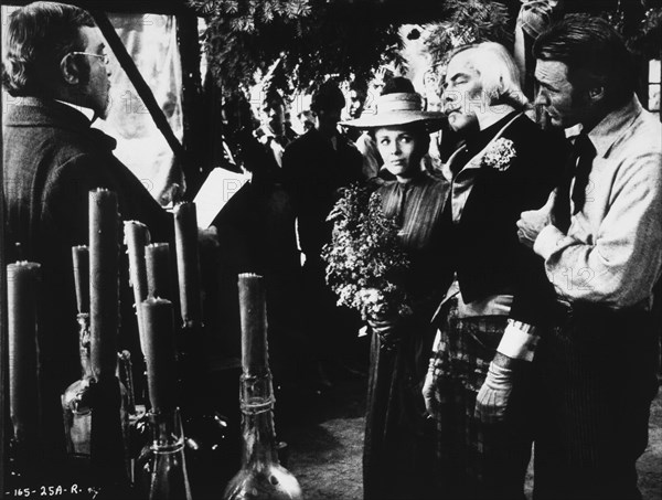 Jean Seberg, Lee Marvin, Clint Eastwood, on-set of the Film, "Paint Your Wagon", 1969