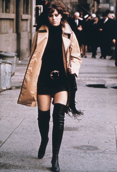 Jane Fonda, on-set of the Film, "Klute", 1971