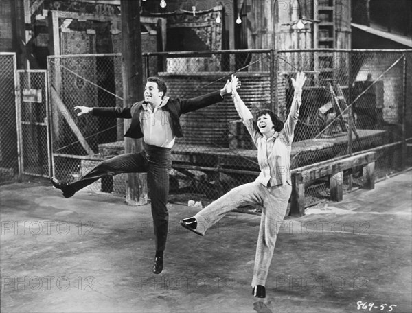 Richard Beymer, Natalie Wood, on-set of the Film, "West Side Story", 1961