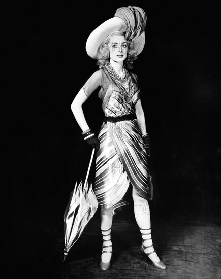 June Havoc, Publicity Portrait as the Character Sadie Thompson for the Broadway Show, "Rain", 1944