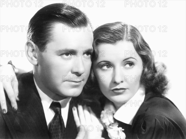 Herbert Marshall, Barbara Stanwyck, Portrait on-set of the Film, "Always Goodbye", 20th Century Fox, 1938