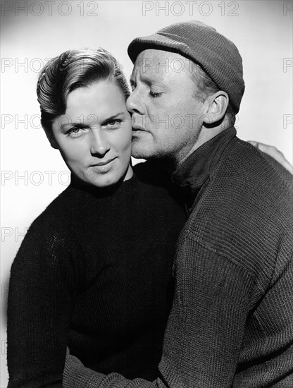 Denise Darcel, Van Johnson, Publicity Portrait for the Film, "Battleground", 1949