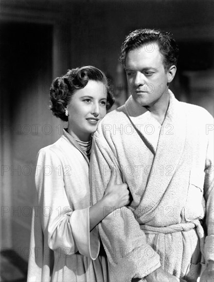 Barbara Stanwyck, Van Heflin, on-set of the Film, "B.F.'s Daughter", 1948