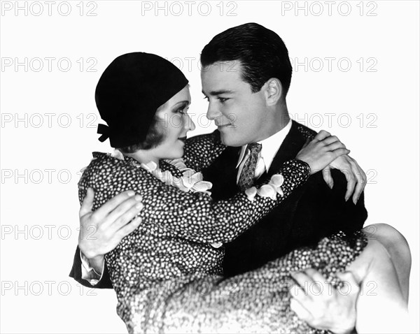 Constance Bennett, Lew Ayres,  on-set of the Film, "Common Clay", 20th Century Fox, 1930