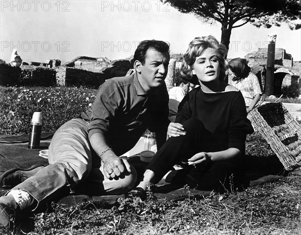 Bobby Darin, Sandra Dee, on-set of the Film, "Come September", 1961