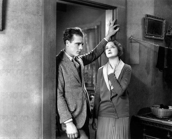 James Murray, Eleanor Boardman, on-set of the Silent Film, "The Crowd", 1928