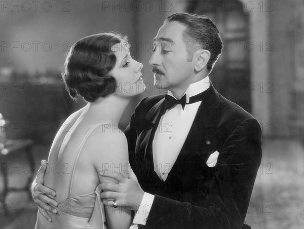 Irene Dunne, Adolphe Menjou, on-set of the Film, "The Great Lover", 1931