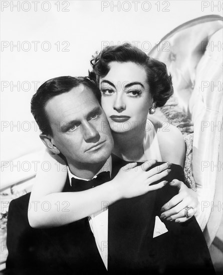 Wendell Corey, Joan Crawford, on-set of the Film, "Harriet Craig", 1950