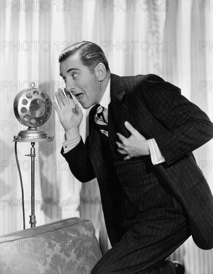 Edward Everett Horton, on-set of the Film, "Her Master's Voice", 1936