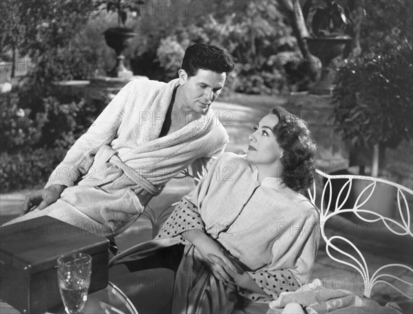 John Garfield, Joan Crawford, on-set of the Film, "Humoresque", 1946