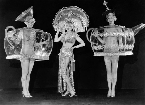 Lona Andre (Center) and Showgirls in Teacup Costumes, Publicity Portrait for the Film, "International House", 1933