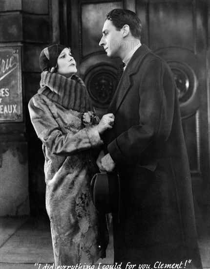 Jeanne Eagels and Henry Daniell, on-set of the Film, "Jealousy", 1929