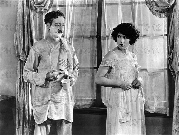 Adolphe Menjou, Marie Prevost, on-set of the Silent Film, "The Marriage Circle", 1924