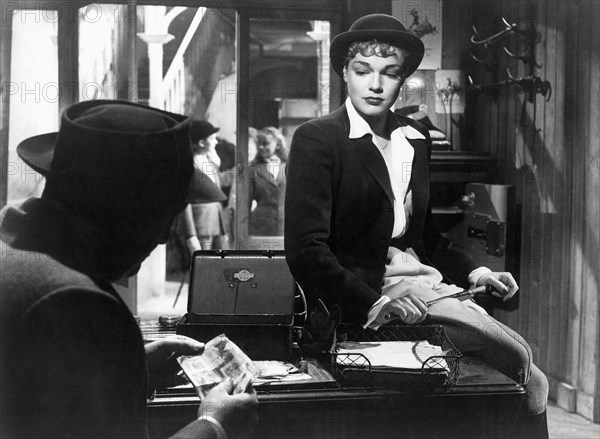 Simone Signoret (right), on-set of the Film, "Maneges", 1949