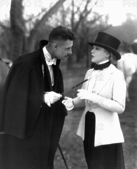 John Gilbert, Mae Murray, on-set of the Silent Film, "The Merry Widow", 1925