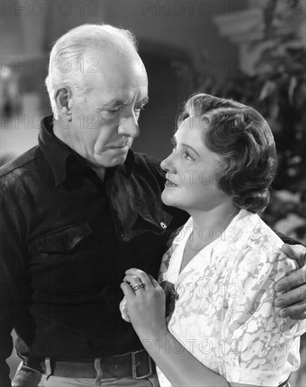 Lewis Stone, Fay Holden, on-set of the Film, "Out West with the Hardy's", 1938