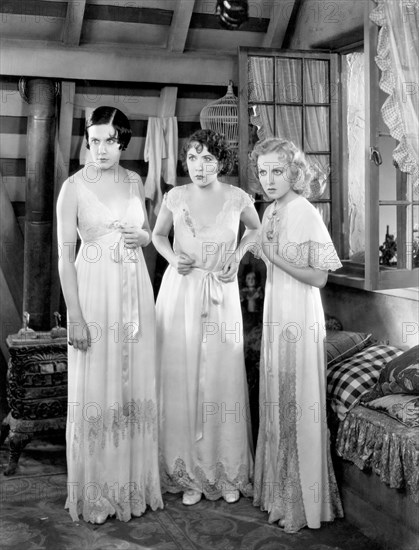 Fifi D'Orsay, Yola d'Avril, Sandra Ravel, on-set of the Film, "Those Three French Girls", 1930