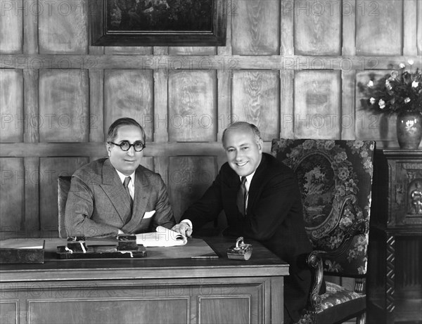 Louis B. Mayer, American Film Producer, and Cecil B. DeMille, American Film Director, Portrait, circa 1930