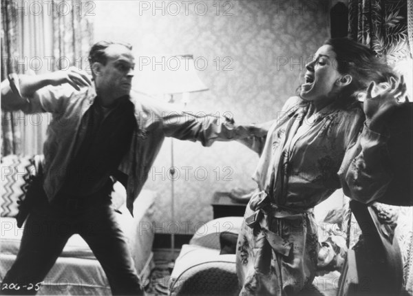 Brad Dourif and Frances McDormand, on-set of the Film, "Mississippi Burning", 1988