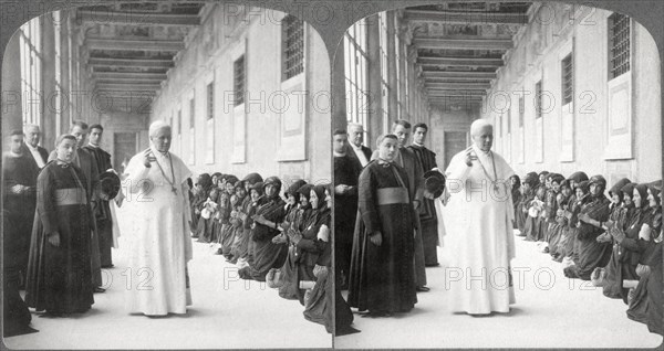 Pope Pius X, Blessing Pilgrims at Vatican, 1903