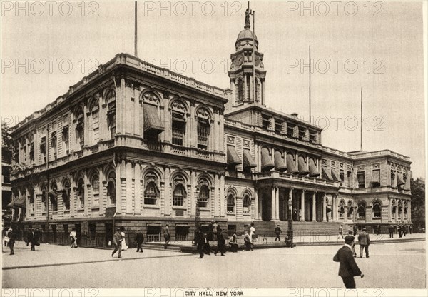 City Hall, New York City, USA, circa 1910