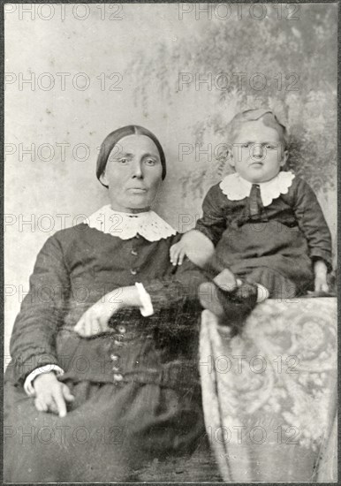 Mother and Infant Boy, Portrait, Wisconsin, USA, circa 1890's