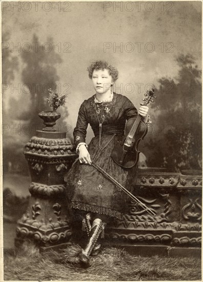 Woman with Viola, Portrait, circa 1900