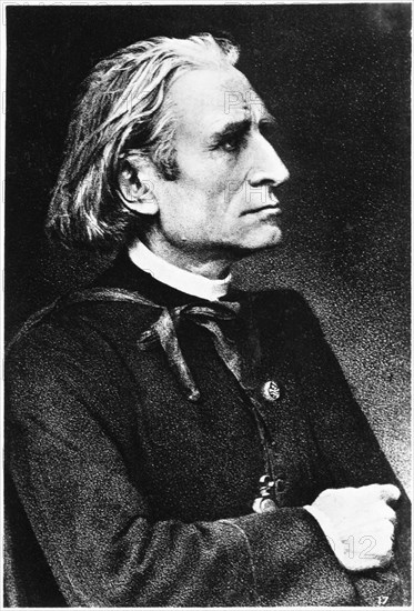 Franz Liszt (1811-1886), Composer, Pianist and Conductor, Portrait, Postcard