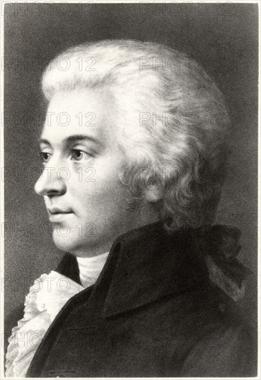 Wolfgang Amadeus Mozart (1756 –1791), Composer during Classical Era, Portrait, Cabinet Card