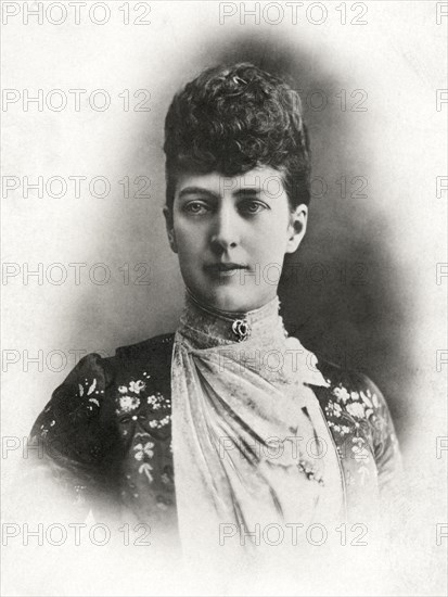 Alexandra of Denmark (1844-1925), Queen Consort of United Kingdom and Empress of India as Wife of King Edward VII, Portrait as Princess of Wales, circa 1885