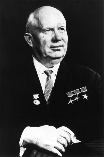 Nikita Khrushchev (1894-1971), Russian Politician, First Secretary of the Communist Party of the Soviet Union, Portrait, circa 1963