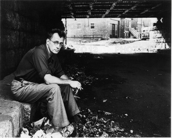 Nelson Algren (1909-81), American Writer, Portrait under Bridge, circa 1949