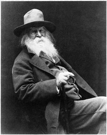 Walt Whitman (1819-92), American Poet, Portrait, circa 1887