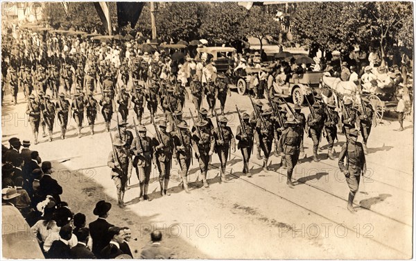 WWI Victory Parade, USA, Postcard, circa 1918